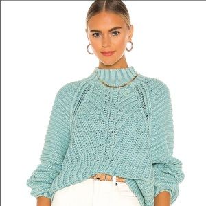 Free people ocean blue sweater